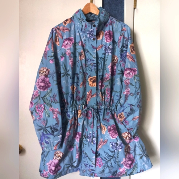 LC Waikiki Jackets & Blazers - XL🎈Waikiki Floral Turquoise Jacket